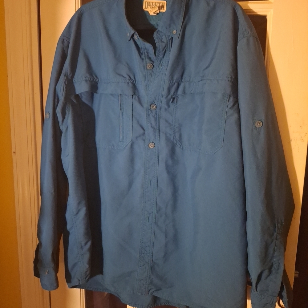 Duluth Trading Co Men's Vibrant Blue Shirt Jacket